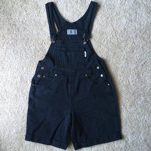 Vintage Black Chiori Shorteralls Overalls